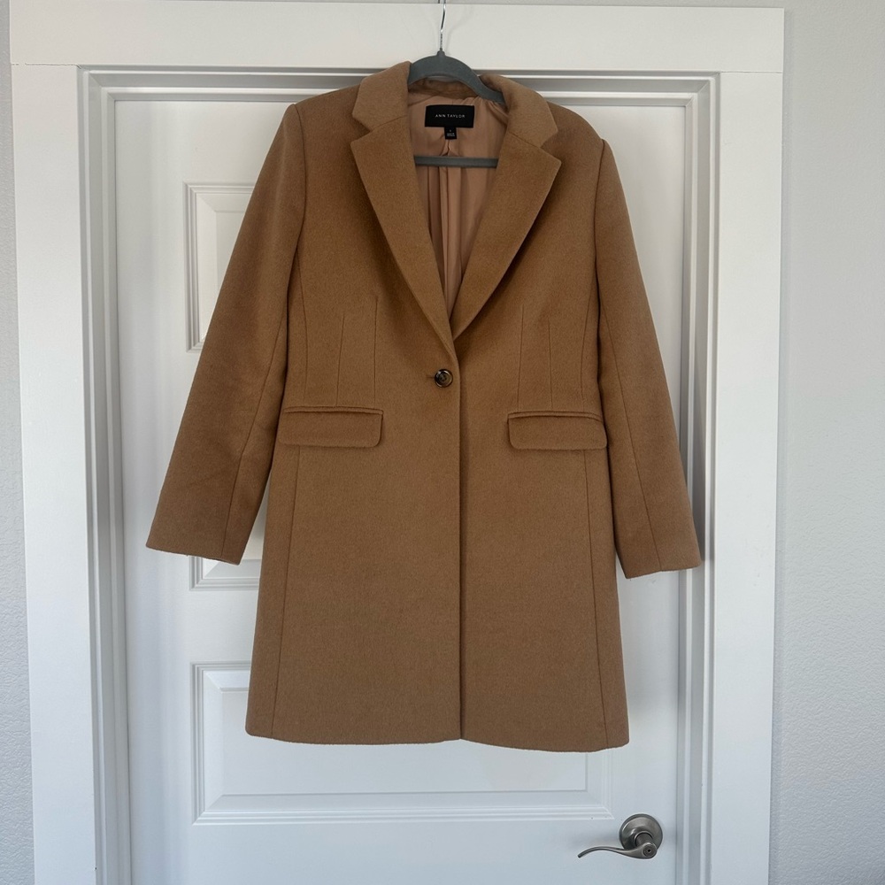 Ann Taylor Camel Blazer Coat